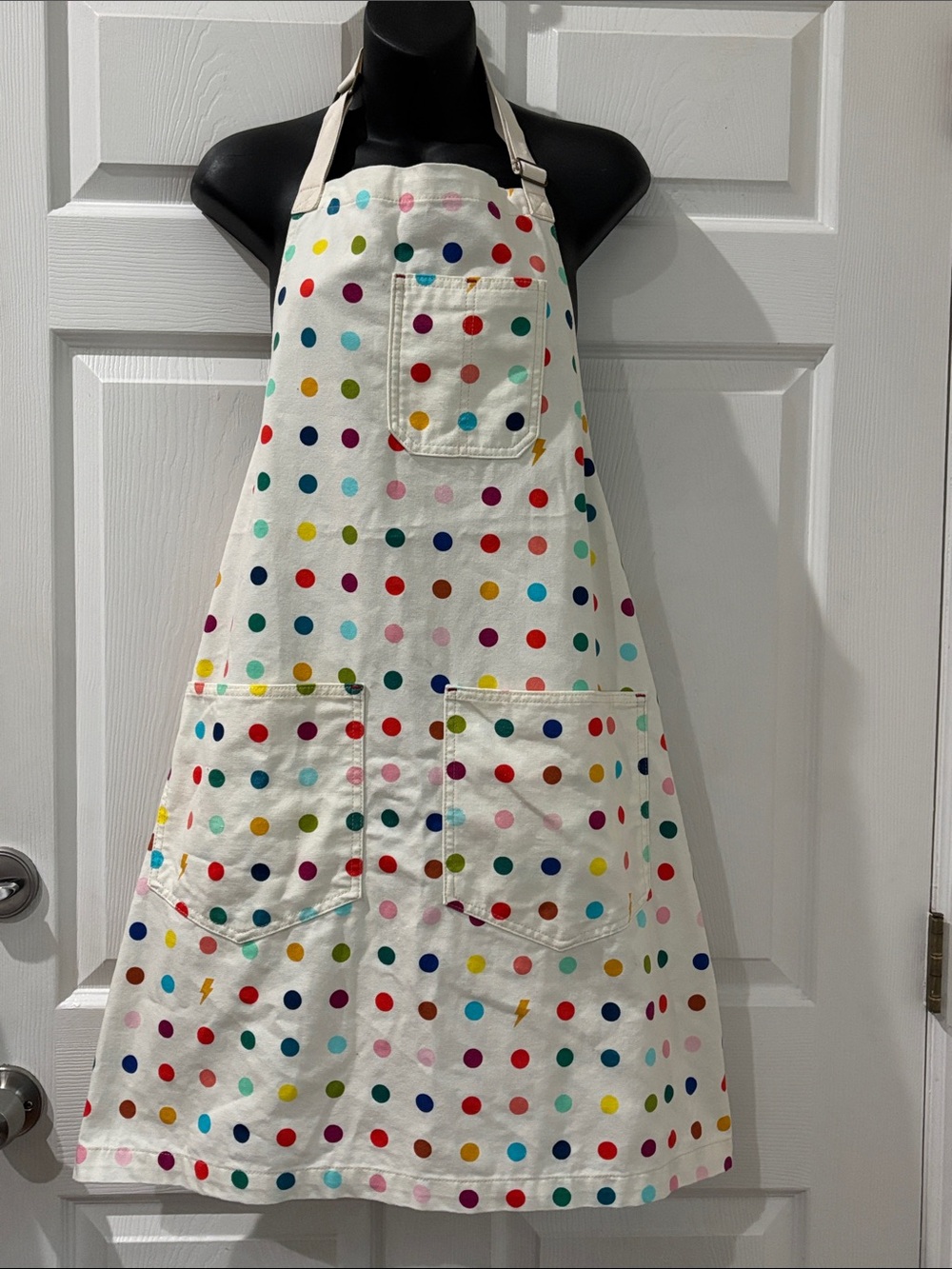 Hedley & Bennett Polka Dot Cotton Apron in Multicolor